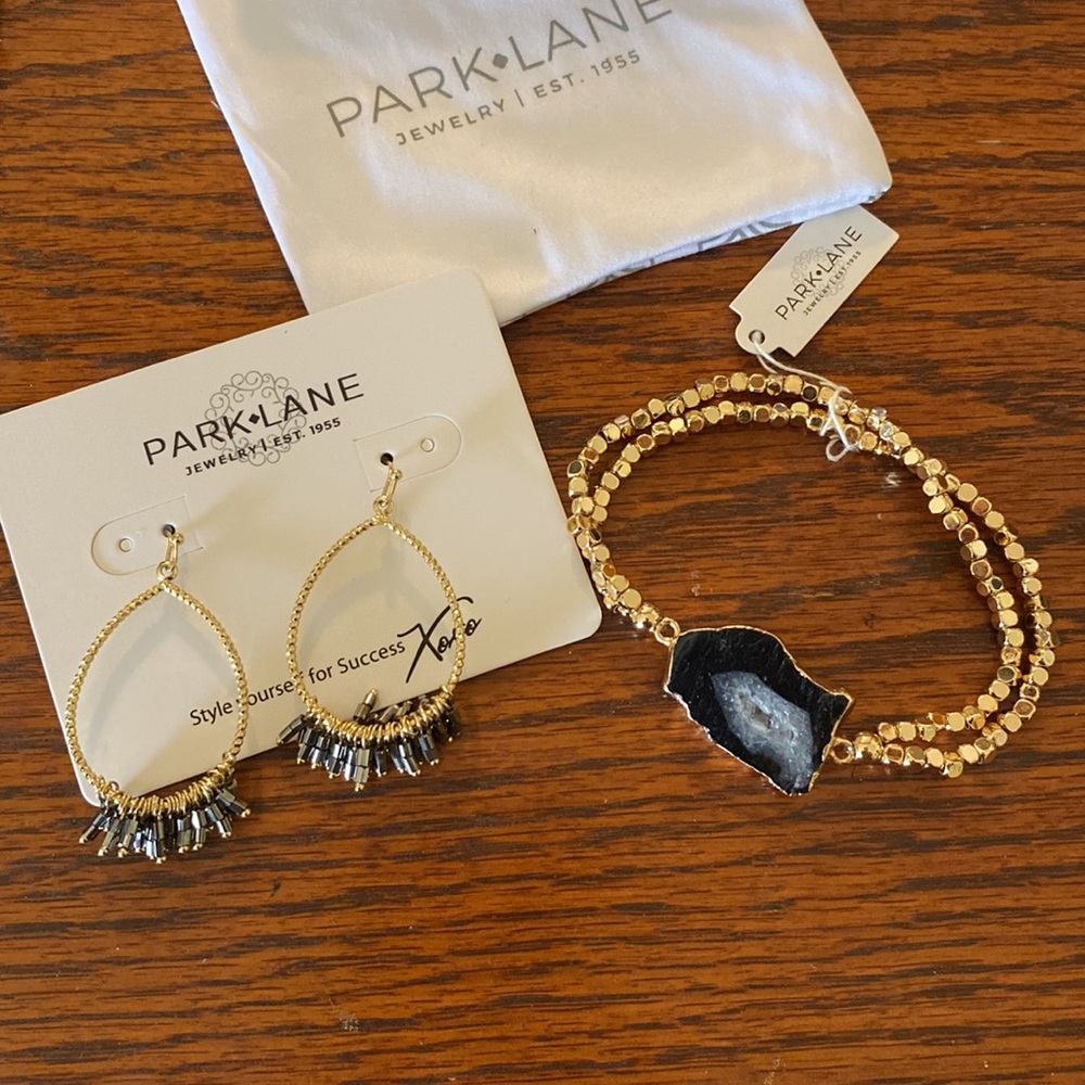 Park Lane earrings and bracelet
